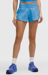 Lululemon Hotty Hot High-Rise Lined Short 2.5" in Ocean Wave Blue Photo 0