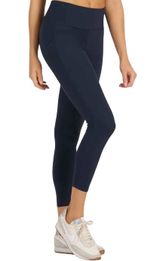 Vuori Stride 7/8 Legging High Rise Stash Pockets UPF Moisture Wicking Ink Small Photo 0