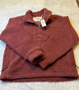 Alpine Design‎ Women S Sherpa Fleece Pullover Sweatshirt Dark Auburn NWT Photo 0
