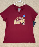 Fanatics NWT Florida State Seminoles 2023 ACC Champions V-Neck T-Shirt‎ Women 2XL Photo 0