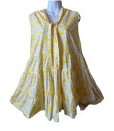 Lisa Marie‎ Fernandez XL Target Yellow Floral Tiered Trapeze Babydoll Swing Photo 0