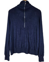 Fortune + Ivy Womens Navy Blue Quarter Zip Pullover Sweater‎ XL 1725T57 Photo 0