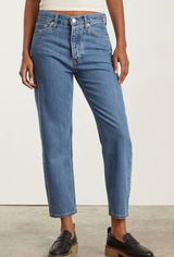Everlane The Summer Slouch Jean Organic Cotton Blue High Rise Straight Leg 31 Photo 0