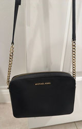 Michael Kors Purse Black Leather Crossbody Photo 0