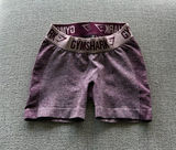 Gymshark Marled Purple Women’s Bike Shorts with Branded Waistband Photo 0