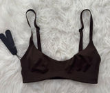 Nike Skims Matte Micro Scoop Bra Dark Sepia Size XS Photo 0