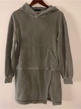 7 For All Mankind Olive Green Hoodie Sweatshirt Dress XS Photo 0