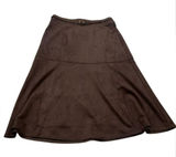 Marc New‎ York Skirt Womens XL Espresso Faux Suede A-Line Midi M5MSE217 Academia Photo 0
