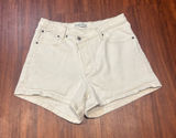 Abercrombie & Fitch 90s Relaxed Cutoff Criss Cross High Rise Shorts Photo 0