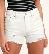 Free People We The Free Jean Shorts 31 Denim Button Fly Distress Cut Offs Beach Photo 0