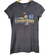 Adidas Womens Gray 2017 NBA Champions Golden State Warriors T Shirt Medium Photo 0