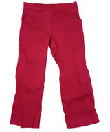 Anthropologie Cartonnier Linen Crop Wide Leg Pants Small Pink Mid Rise Pull On Photo 0