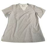 FIGS Technical Collection Heather Grey Casma V-Neck Scrub‎ Top FW1000 Womens L Photo 0
