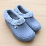 Crocs Faux Fur Lined Clogs Gray Slip On Shoes Women’s 8 Men’s 6 Photo 0