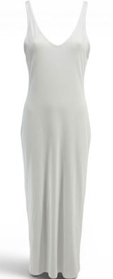 Nili Lotan Dress Womens L Stevie Dress White Halter V-Neck Maxi NEW Photo 0