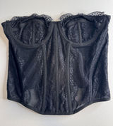 Black Lace Bustier Corset Top - Women Intimates Photo 0