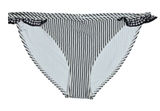 Aerie Bikini Bottoms Black White Stripe Ruffle Gingham Size M Photo 0