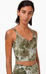 Lululemon Women Align Tank Diamond Dye Light Sage Army Green‎ Dark Green Sz 6 Photo 0