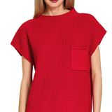 ✨NWT Zenana Mock Neck‎ Short Sleeve Sweater Photo 0