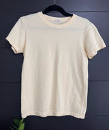 JOHN GALT Brandy Melville Pale Yellow Crewneck T-Shirt Cotton Tee One Size EUC Photo 0