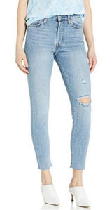 ✨Levi’s Wedgie Skinny Light Wash Button Fly Raw Hem Sz 26 Jeans✨ Photo 0