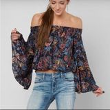 Free People Free Spirit Off the Shoulder Boho Top Photo 0