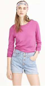 J.Crew Pink 100% Merino Wool Lightweight Crewneck Sweater Size M Photo 0