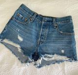 501 Denim High Waisted Shorts Photo 0