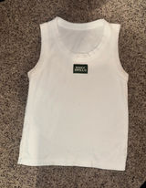 Daily Drills White Tank Ribbed Logo M/L Photo 0