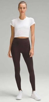 Lululemon Wunder Train High-Rise Tight 28" Espresso LW5DJ0S Size 4 Photo 0