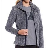 The North Face Osito Full Zip Fleece Jacket Blue White Marled Womens Medium Photo 0