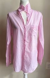 PINK Victorias Secret 2004 Striped Button Down Oversized Sleep Shirt Nightgown Photo 0
