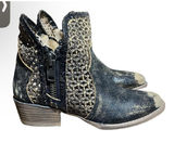 Circle G Booties Size 5 Western Cut Outs Ankle Distressed Black‎ Cowgirl Rodeo Photo 0