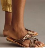 NEW Anthropologie Matisse Mystic Sandals Vacation Slides Boho Bronze Brown 6M Photo 0