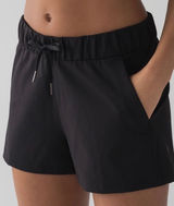 Lululemon On The Fly Short 2.5 Woven Black Mid Rise Athletic Shorts W7AFBS 6 Photo 0