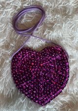 Purple Heart Sequin Purse Photo 0