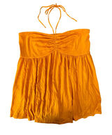 Y2K Halter Tube Top Mustard‎ Yellow XL Babydoll Flowy Coastal Cowgirl Festival Photo 0