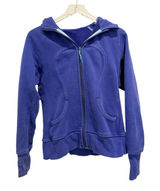 LULULEMON Scuba Hoodie Sweatshirt in Pigment Blue Full Zipper size‎ 10 Photo 0