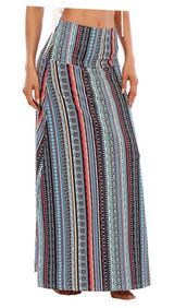 Zando NWT Boho Aztec Maxi Skirt Size Medium Tribal Print High Waist Photo 0