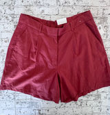 Old Navy Extra High-Rise Linen-Blend Taylor Shorts Dark Red XL NWT‎ 653996-01-1 Photo 0