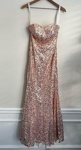 Azazie pink Sequin maxi Dress Estrella mermaid 6 Photo 0