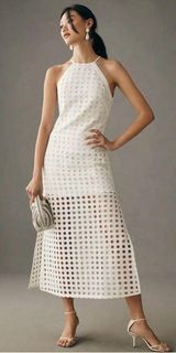 Anthropologie Eyelet Midi Dress Photo 0