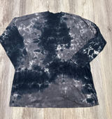 We‎ The Free Free People Black Tie Dye Mock Neck Oversized Long Sleeve Tee Large Photo 0
