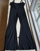 NWOT OFFLINE by Aerie Black Flare Jumpsuit Activewear with adjustable straps XL Photo 0