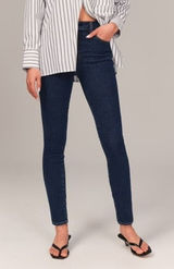 Abercrombie & Fitch Super Skinny Ankle High Rise Jean Size 24 Blue Casual Staple Photo 0