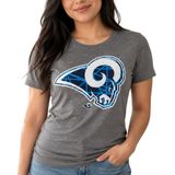 Majestic Los Angeles Rams T Shirt Women’s M Gray NFL Football Graphic Flawed Photo 0