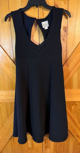 MAEVE Anthropologie Black Textured Knit Fit and Flare Sleeveless Dress sz S (623 Photo 0