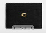 Coach Slim Signature Wallet Leather Black Photo 0