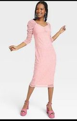 House of Aama Black History Month Sweetheart Neck A-Line Dress - Pink Women's 1X Photo 0