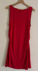 H&M Divided Red Ruched Side Sleeveless Fit & Flare Mini Dress L Y2K Party Photo 0